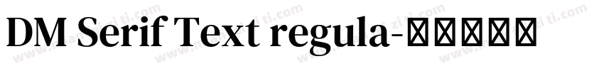 DM Serif Text regula字体转换